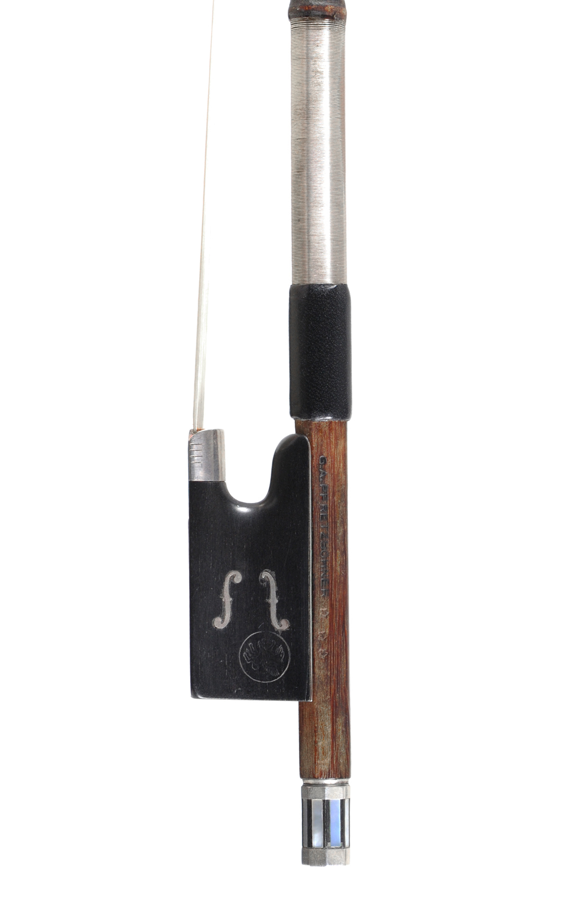 Fine violin bow, G. A. Pfretzschner Violin bows, Markneukirchen / G.A