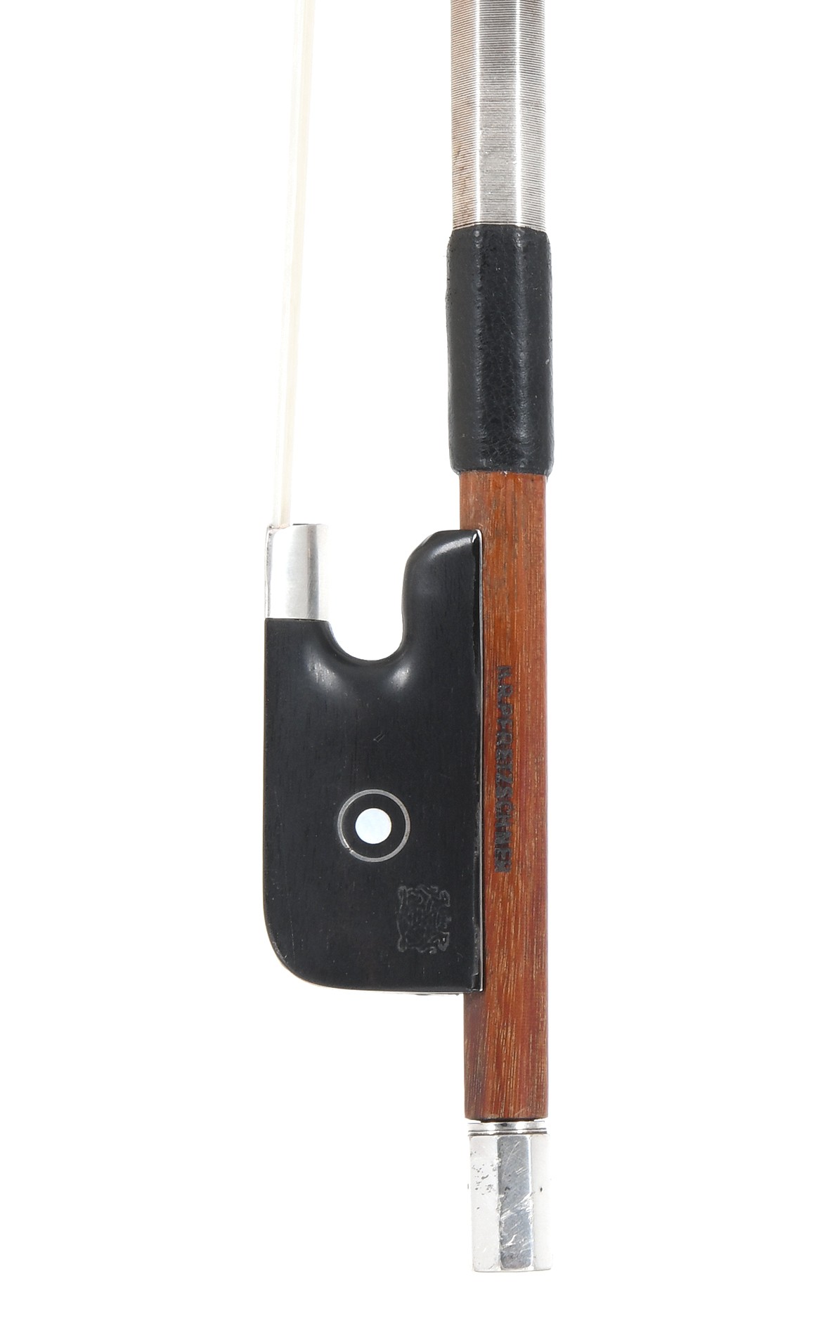 H.R. Pfretzschner cello bow, silver, circa 1940