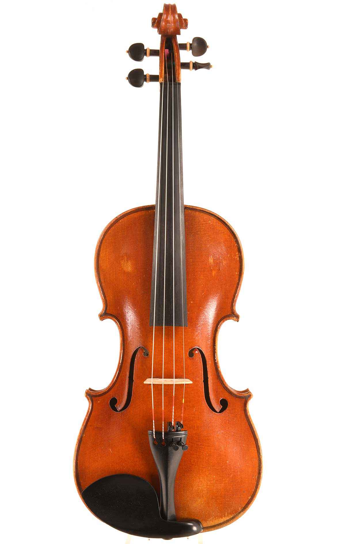 鑑定書　モダンフランス　4/4バイオリン Maurice Rougier 虎杢 Interesting French violin, Maurice Rougier (certificate J.-J. Rampal)