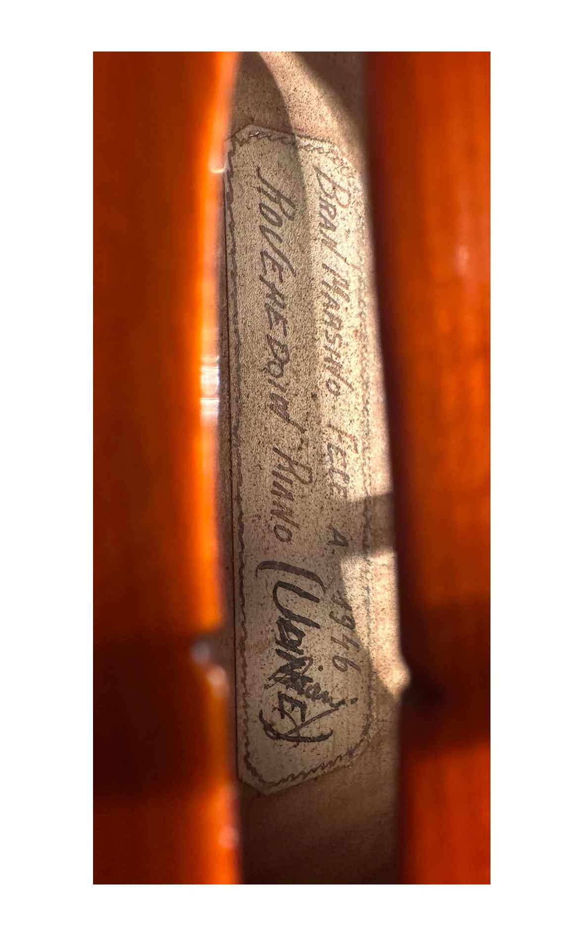 Italian violin by Marsino Bran, 1946 (certificate Hieronymus Köstler)