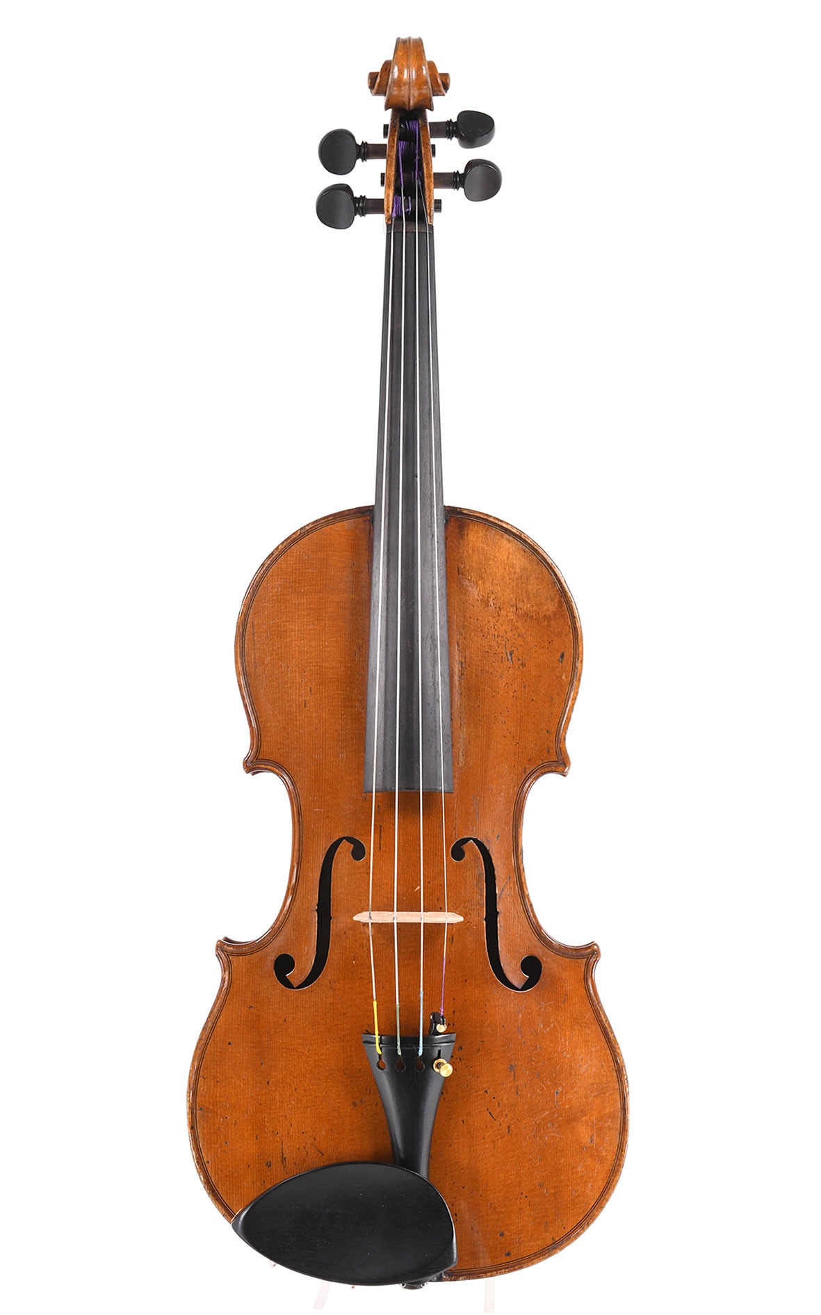 Feine Violine aus dem Frühwerk von Jean-Joseph Honoré Derazey um 1830 (Zertifikat Hieronymus Köstler