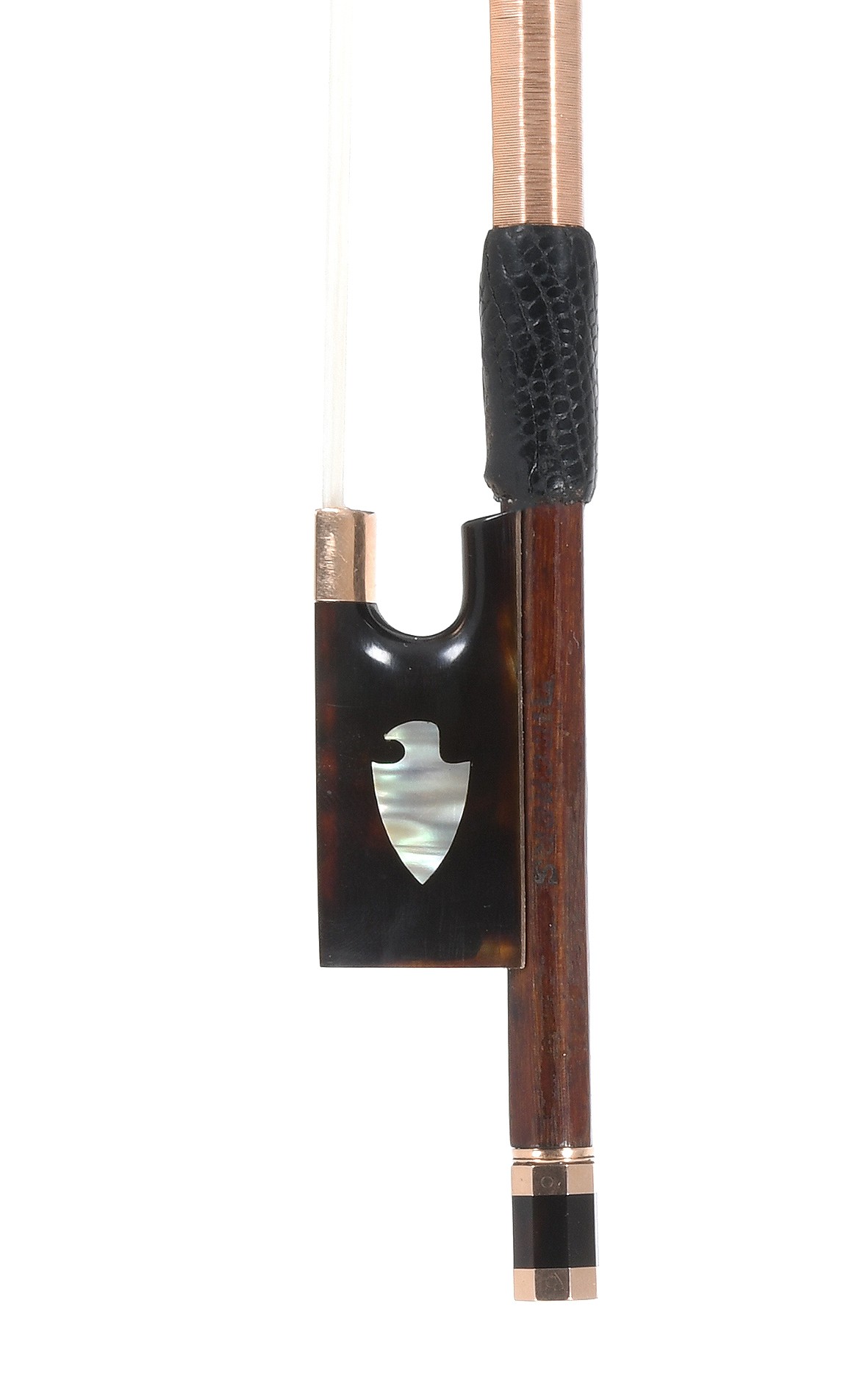 Feiner Deutscher Geigenbogen (Gold / Schildpatt), verm. August Riechers Berlin