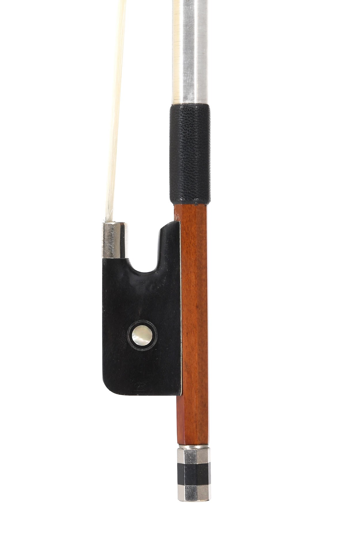 Cello bow, nickel mounted