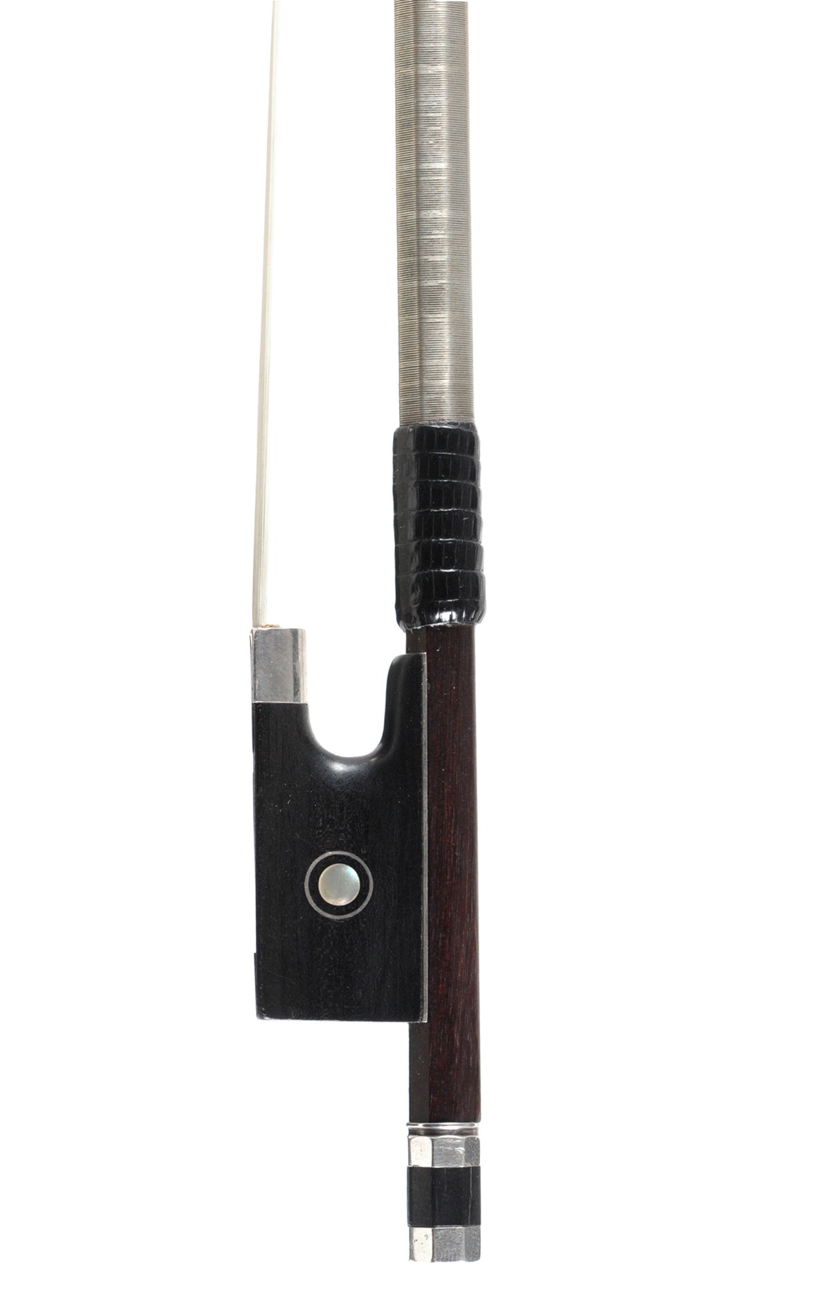 German master violin bow with hexadecanal stick - frog