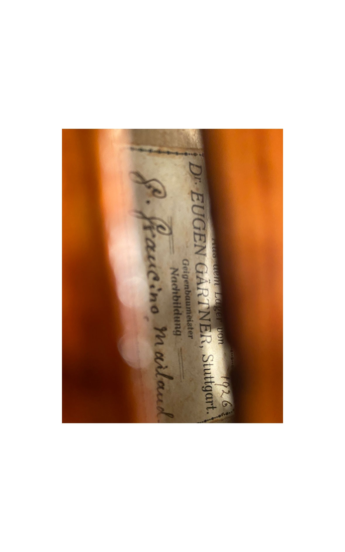 Quality violin after Grancino, from the stock Eugen Gärtner Stuttgart 1926