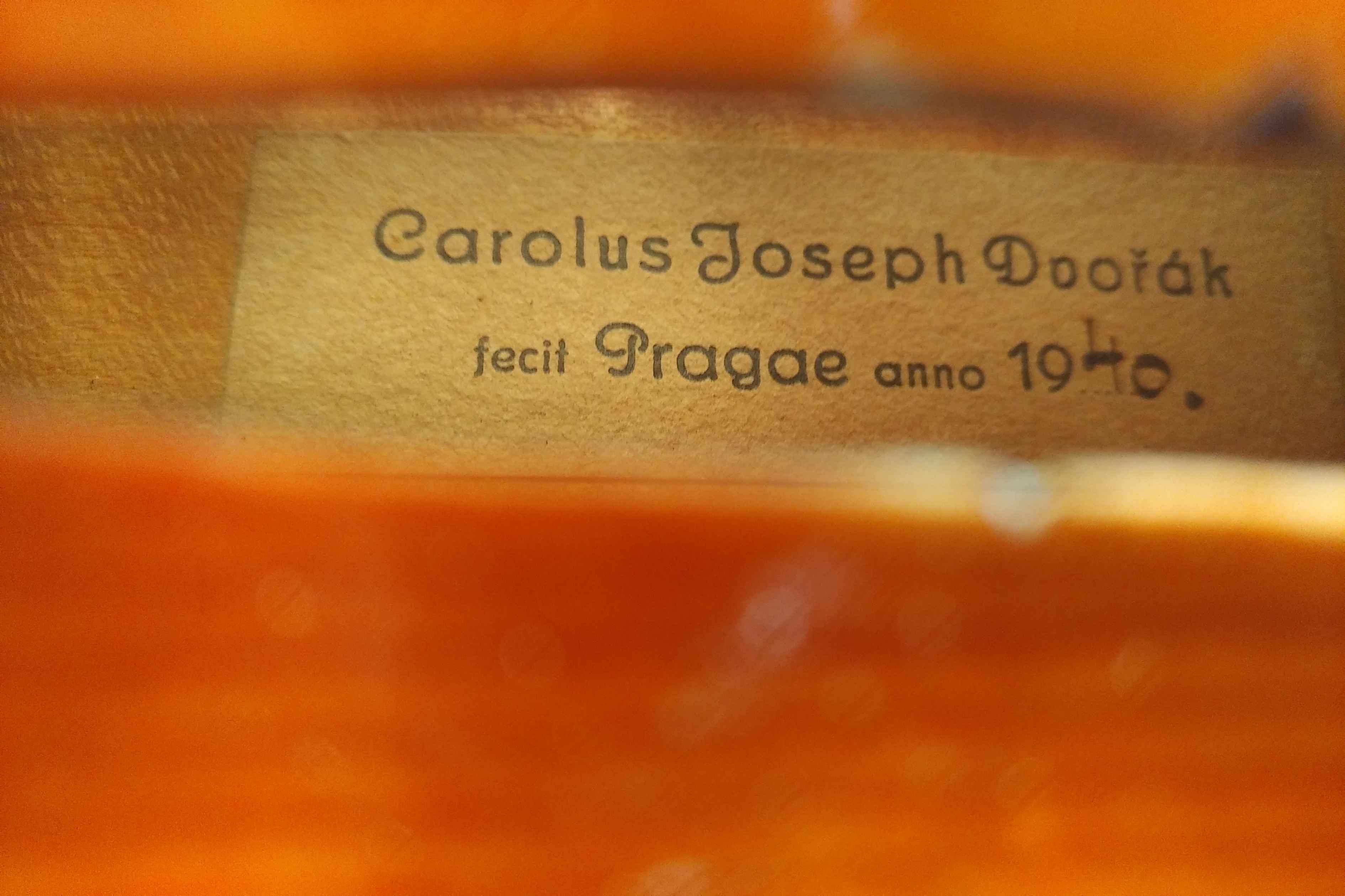 Czech master violin by Carolus Joseph Dvorak, Prague 1940