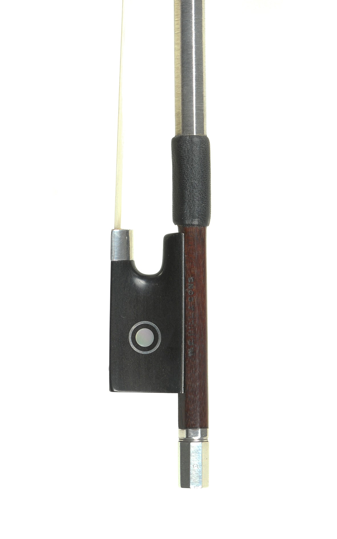 Fine W. E. Hill & Sons violin bow. Made by Chrles Leggatt / W. E. Hill & Sons, circa 1910 - frog