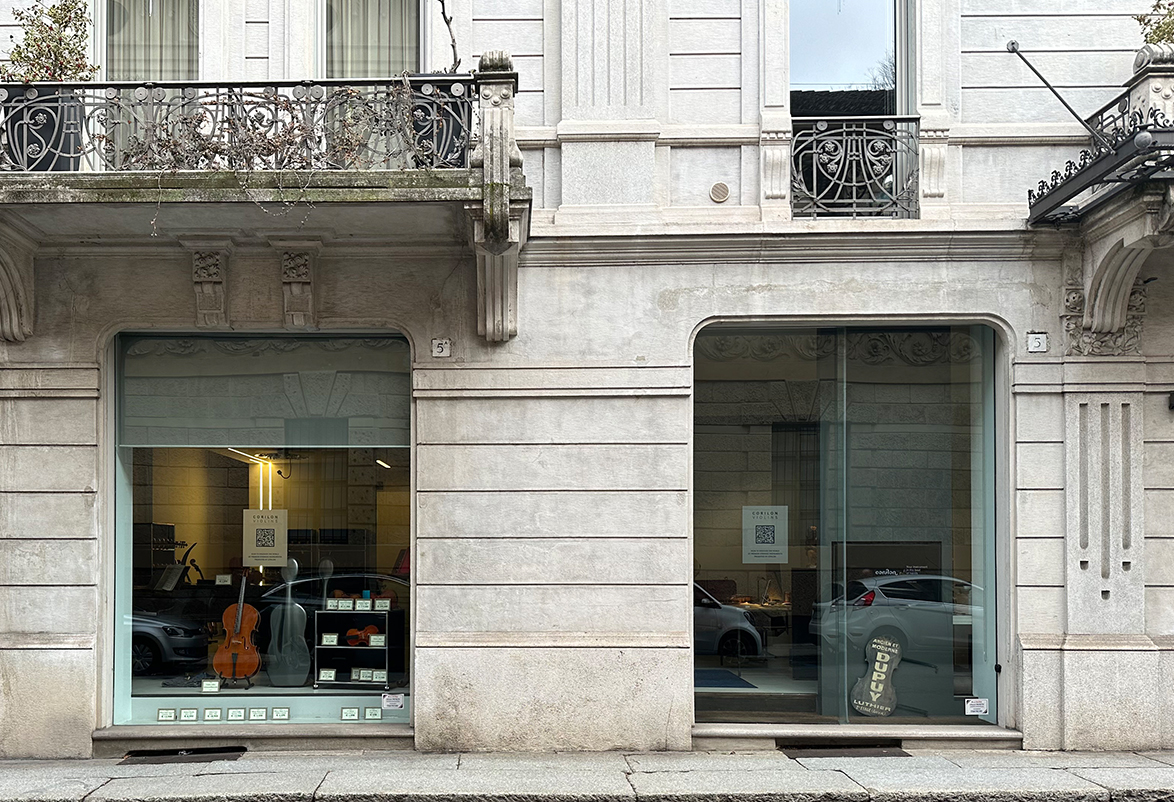 Corilon s Cremona violin store showroom