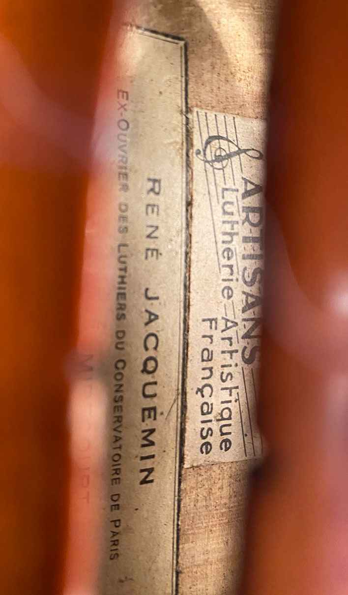 French violin by René Jacquemin 1927