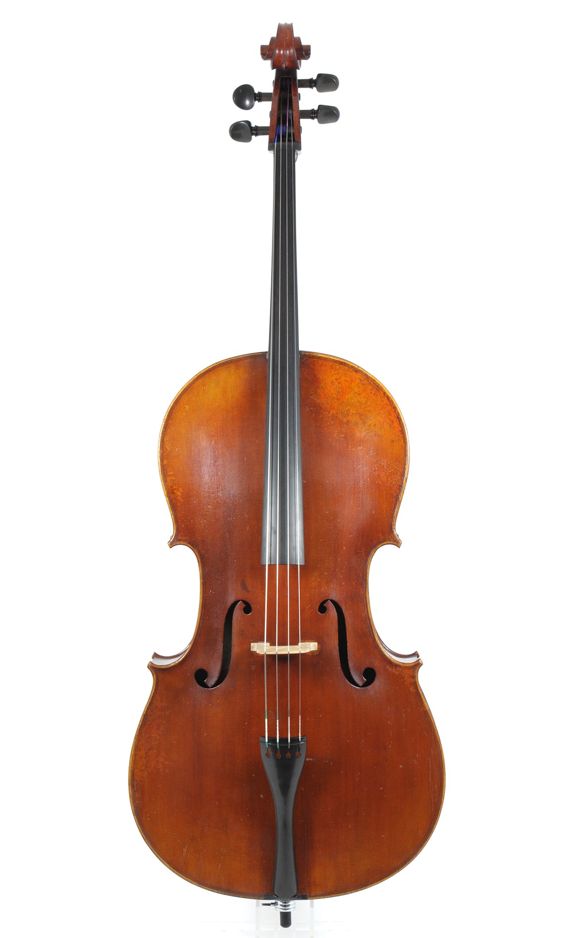 Französisches Cello, Hugues Emile Blondelet, Violoncello 1924 - Decke