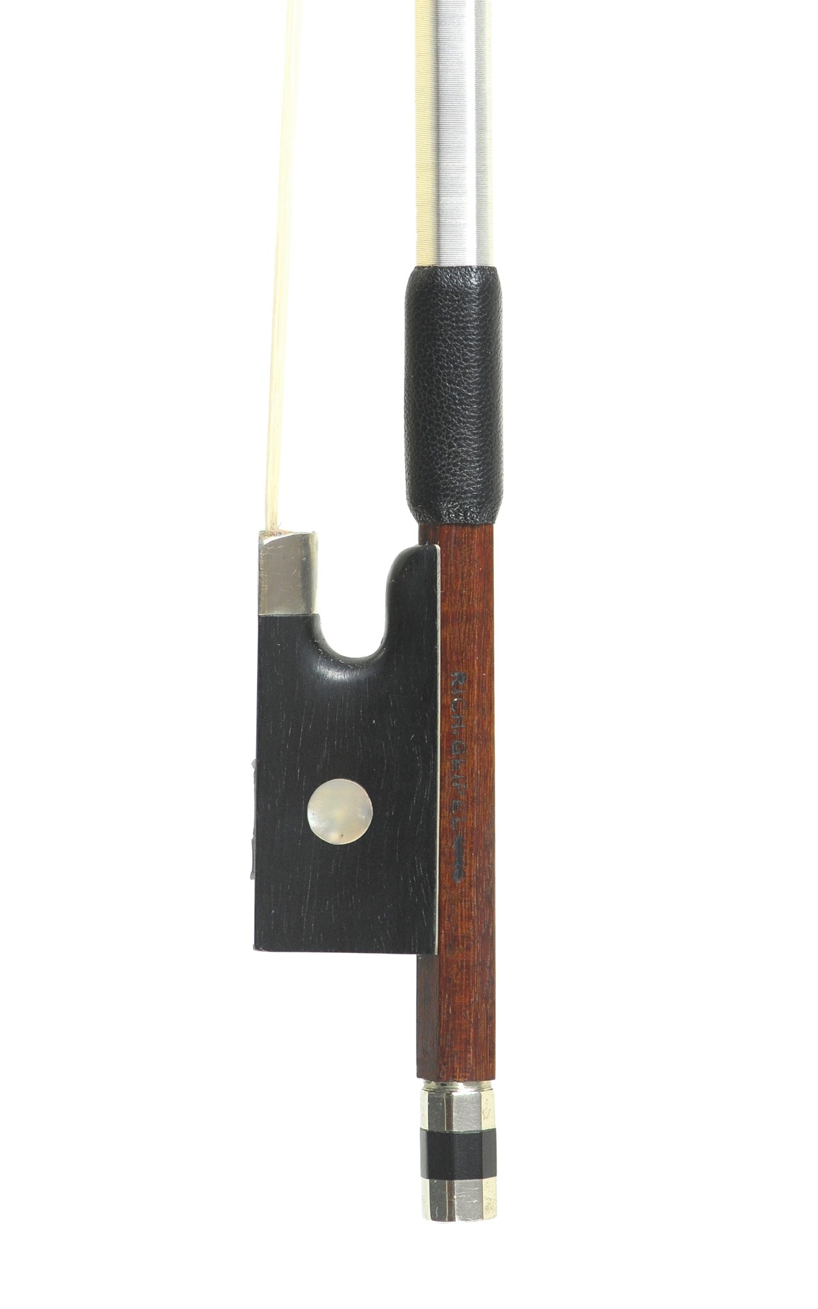 silver mounted violin bow, Franz Bergner - frog