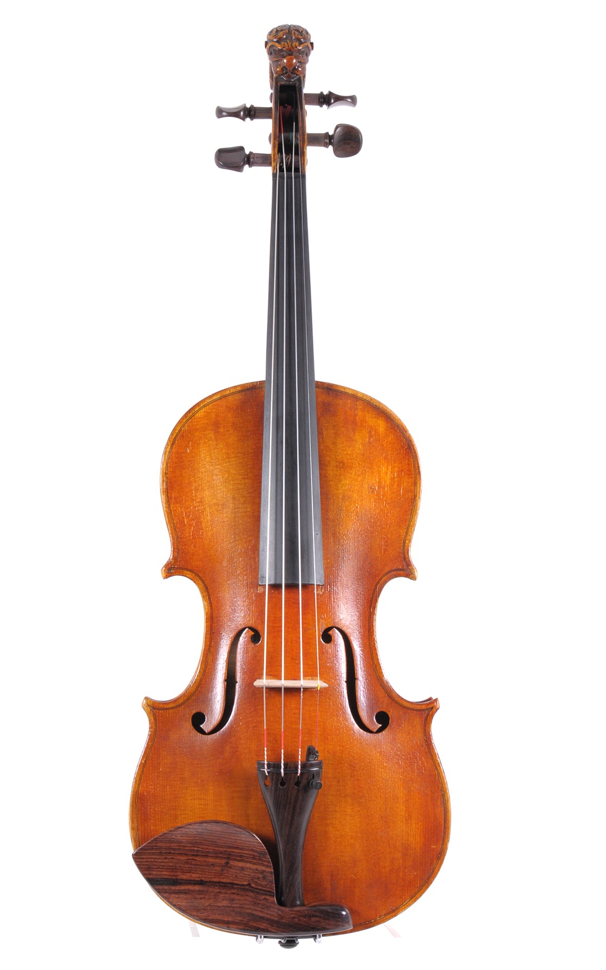 Lion head violin by Andreas Ebner Munich 1910 - top