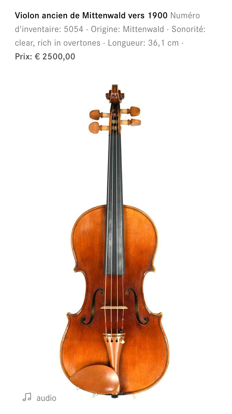 Le violon Sélection, origine, valeur et certificat
