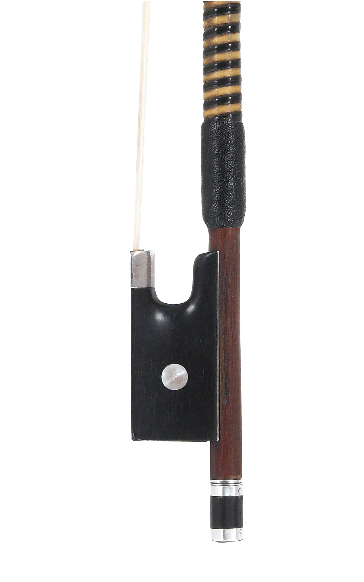Fine violin bow by Carl Albert Nürnberger, circa 1920 (certificate
