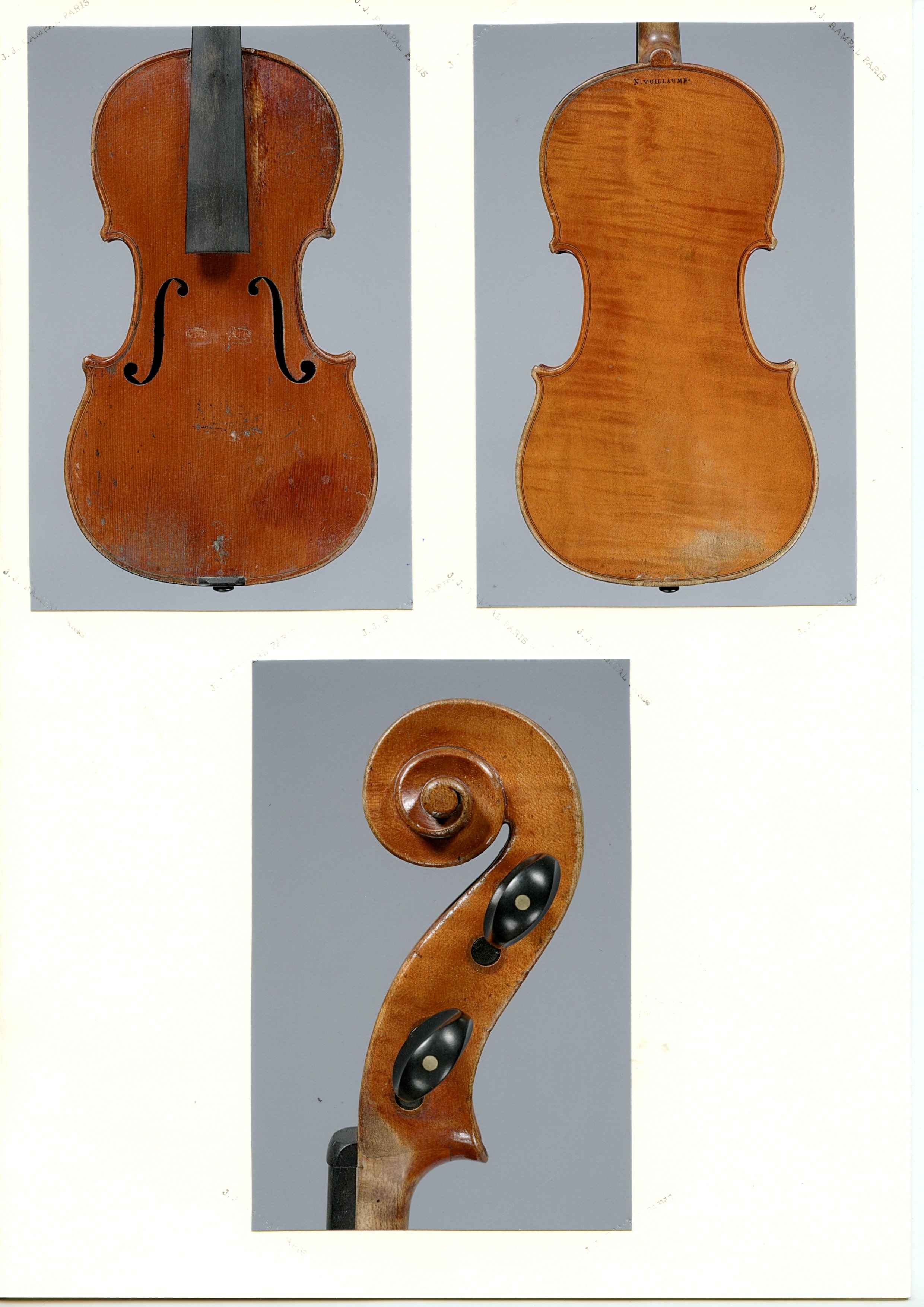 Nicolas Vuillaume: violin circa 1830 (certificate J.-J. Rampal)