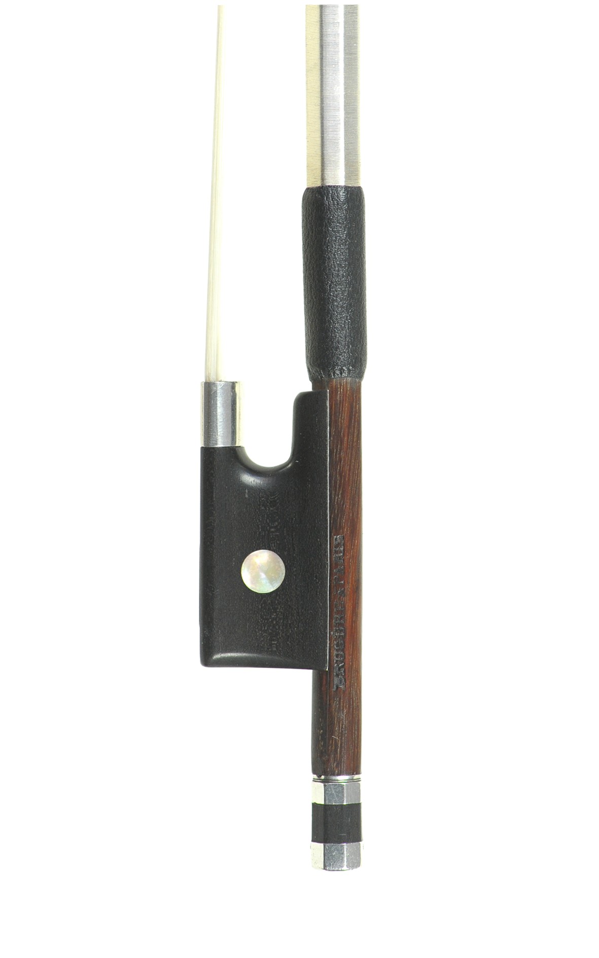 Fine French violin bow by Charles Nicolas Bazin (certificate J.F. Raffin) - frog