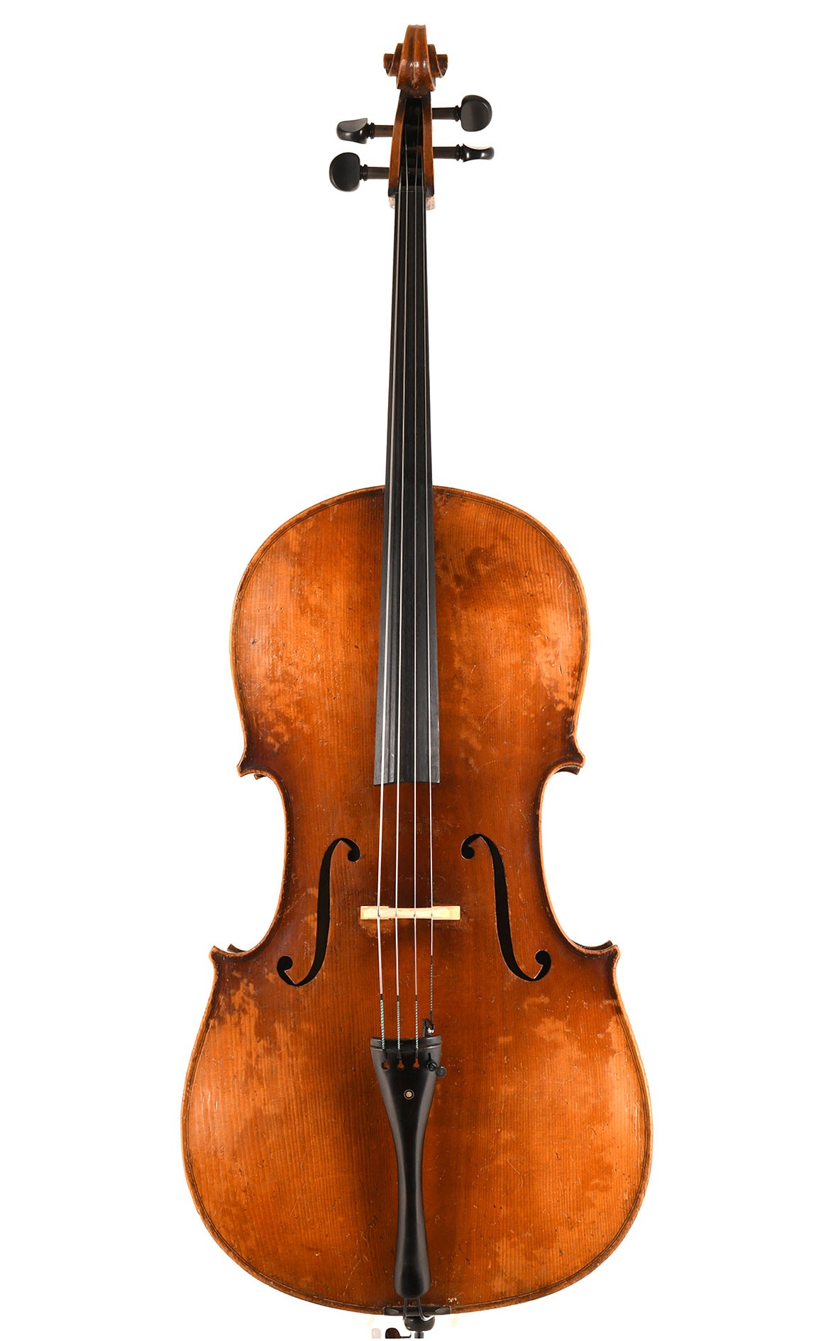 古老的德国-波希米亚大提琴，萨克森州，1900年左右
