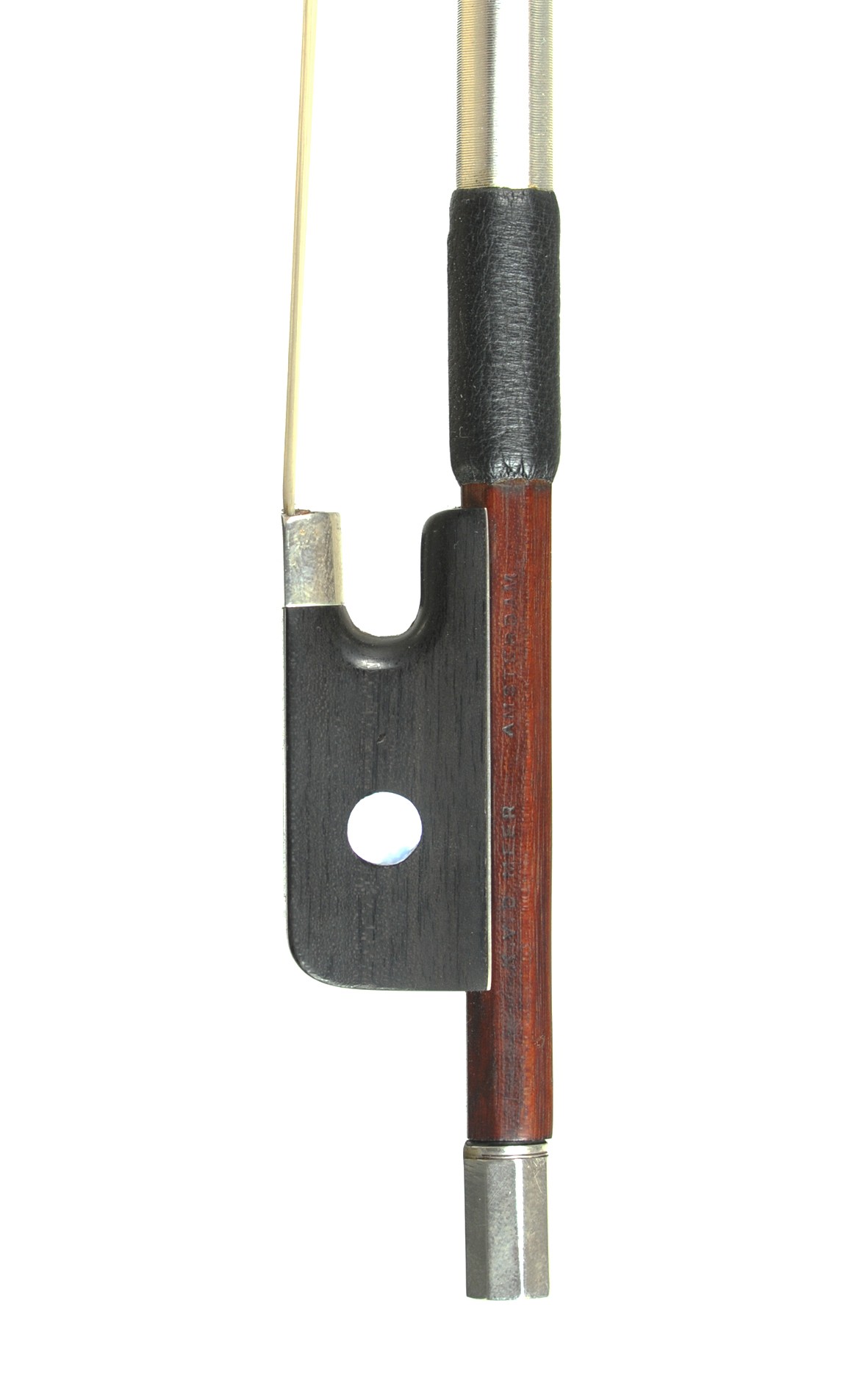 German violin bow  - silver mounted frog