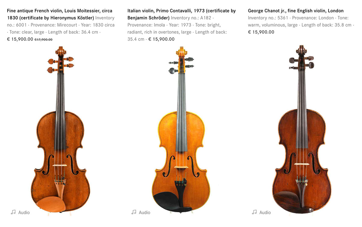 Master violin prices
