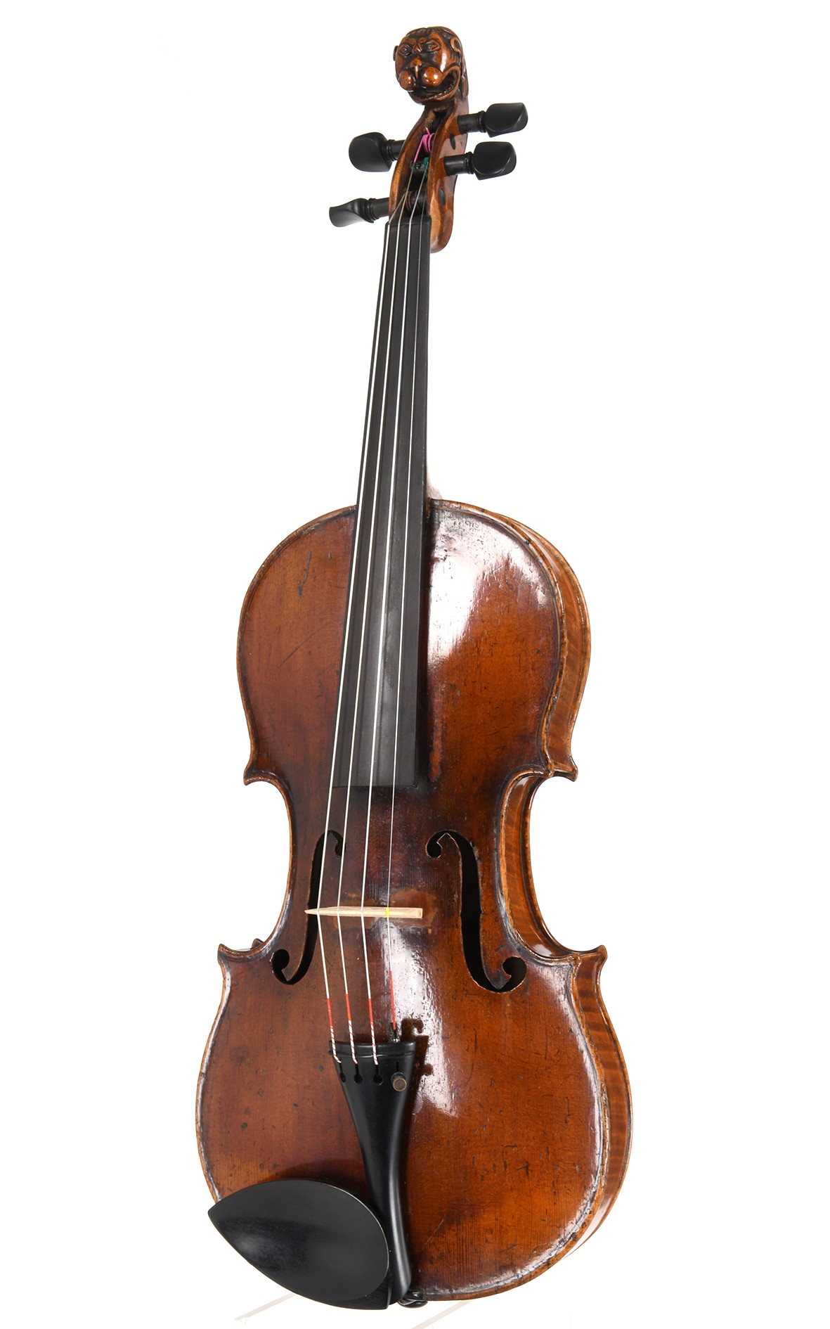 Antique lion head violin, France, circa 1830