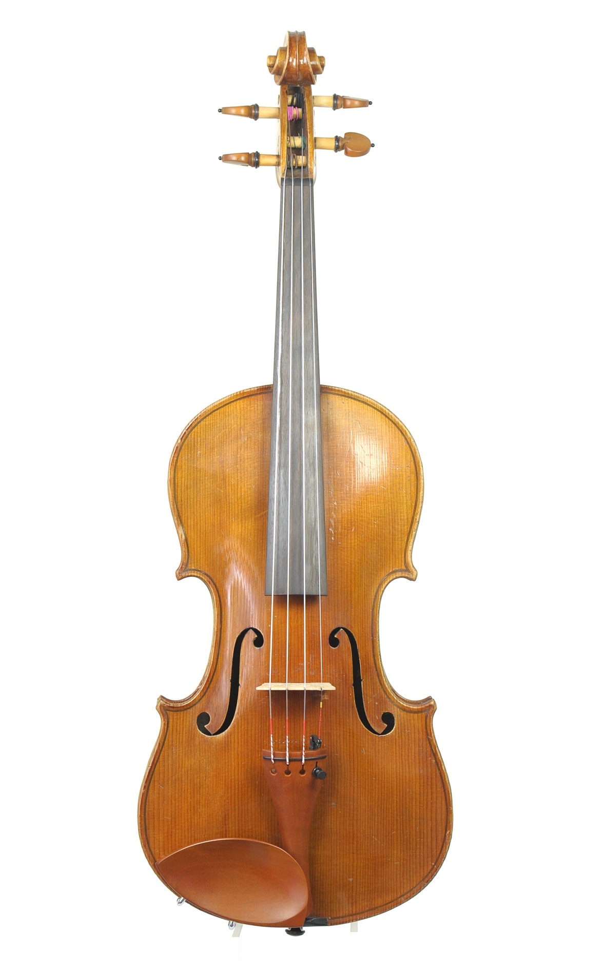 Antique German Saxon violin with a bright, warm tone, c.1920 - top
