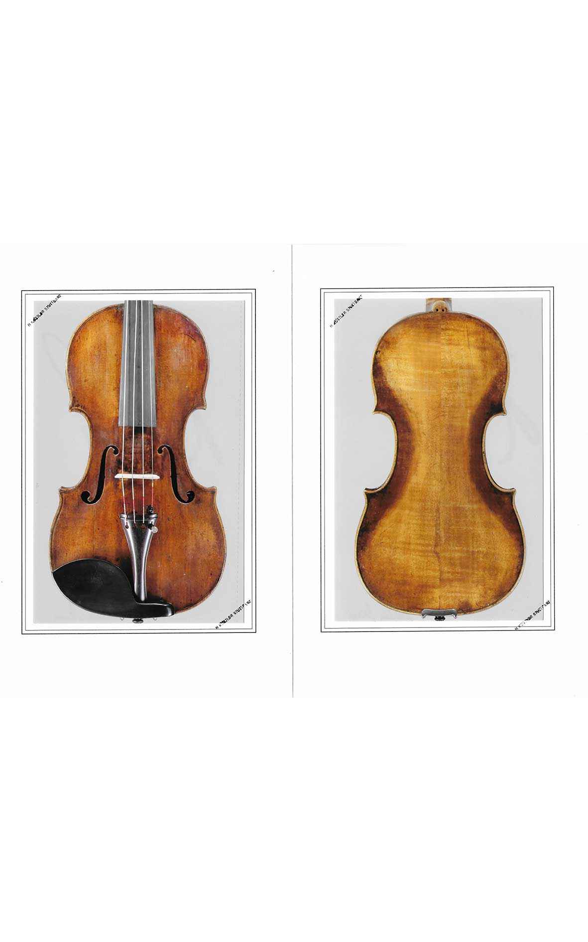 Fine Mittenwald violin, circa 1780 (certificate Hieronymus Köstler)