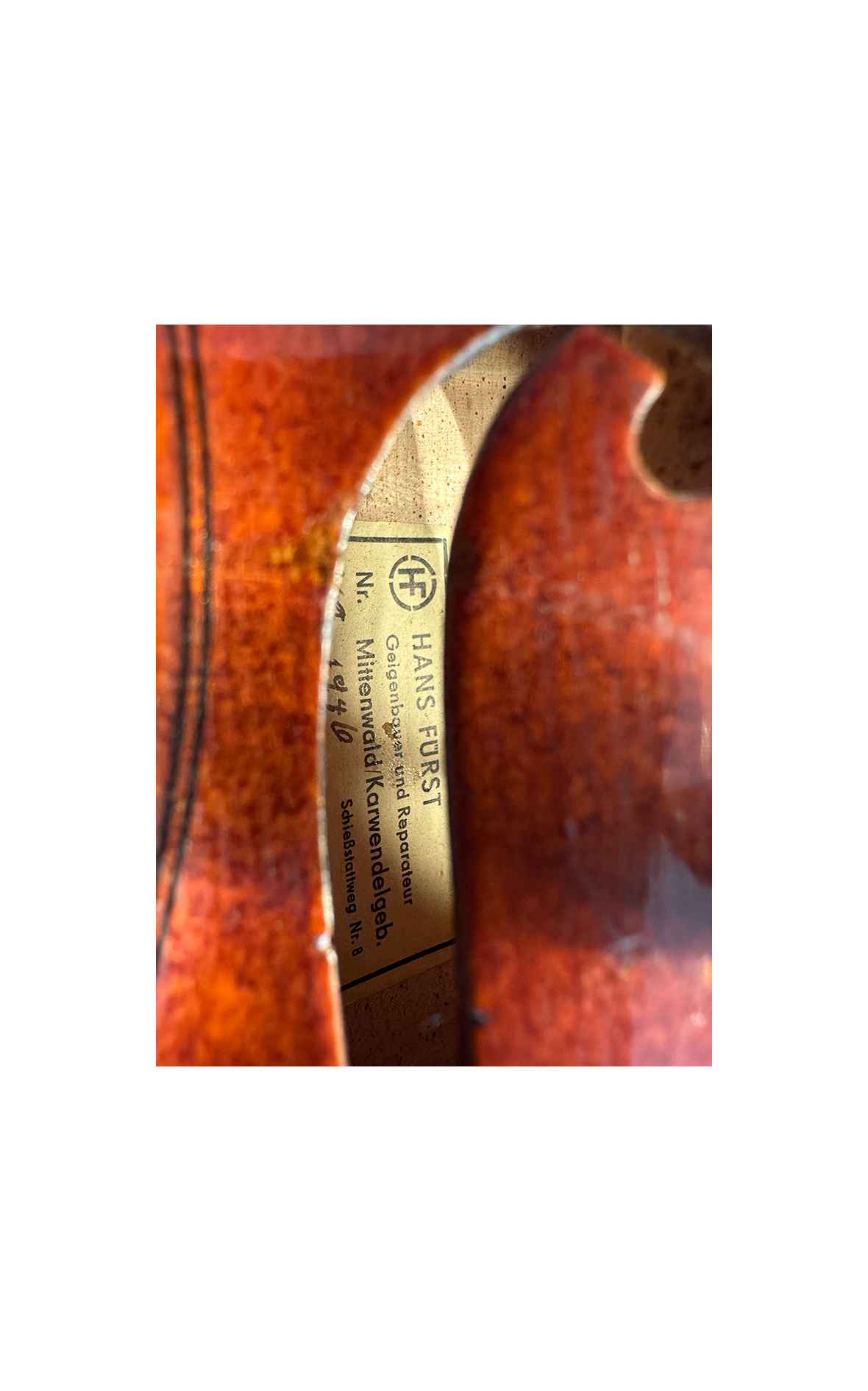Old Mittenwald master violin by Hans Fürst, 1946 - for small hands