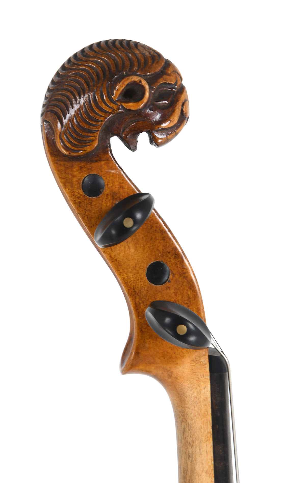 アンティークライオンヘッドバイオリン Germany Antique german lion head violin, around 1880