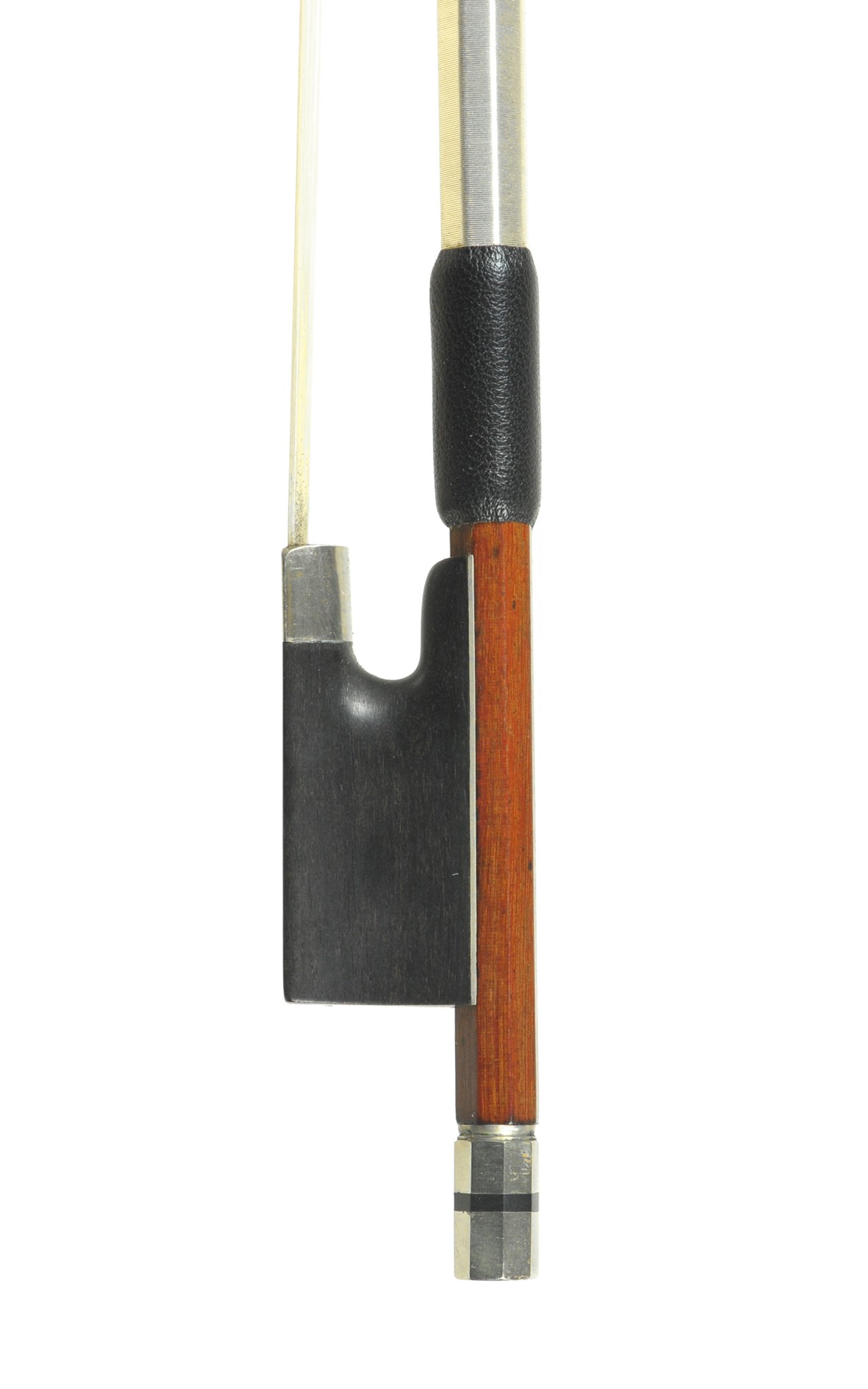 Powerful old violin bow, Markneukirchen c.1940 - frog