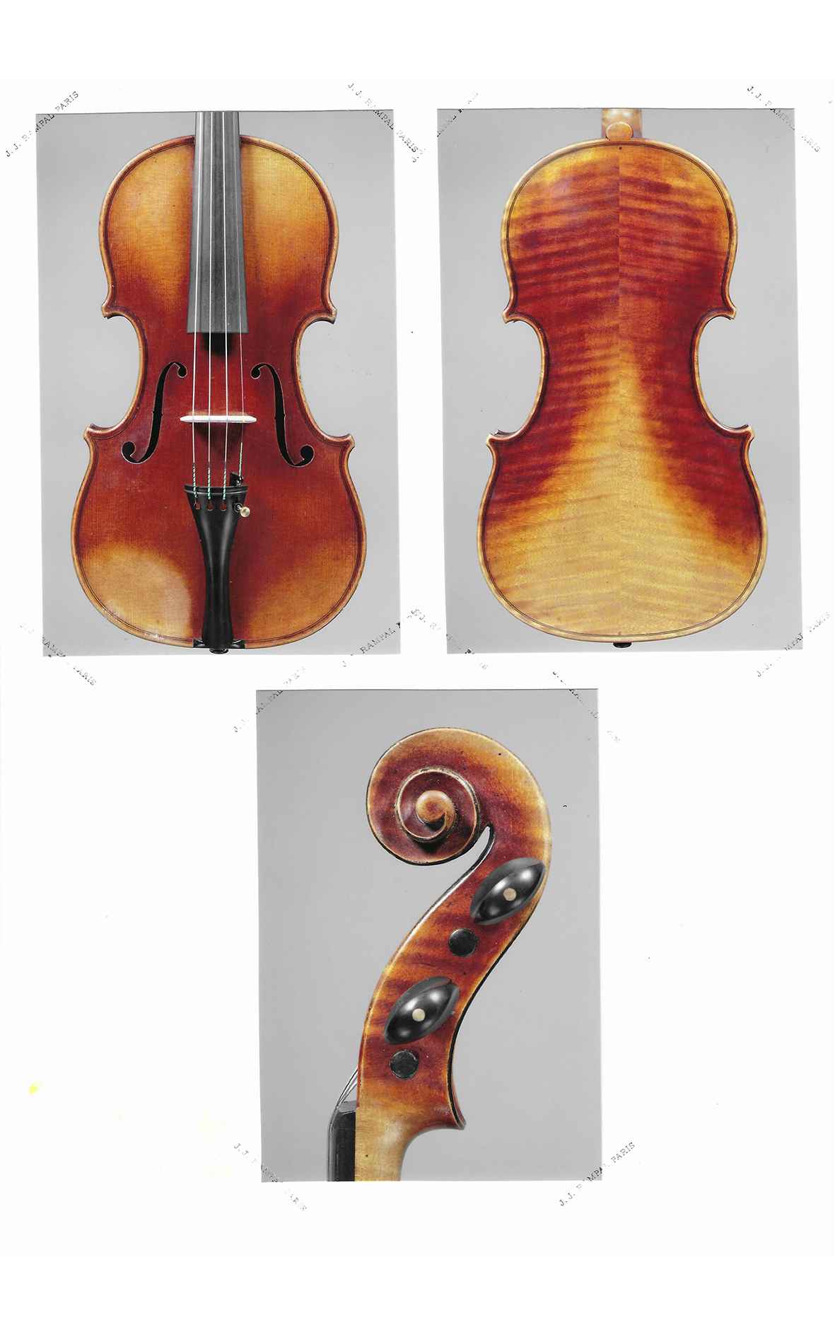 Fine violin by Emile Laurent (fils), Paris 1928 (certificate J.-J