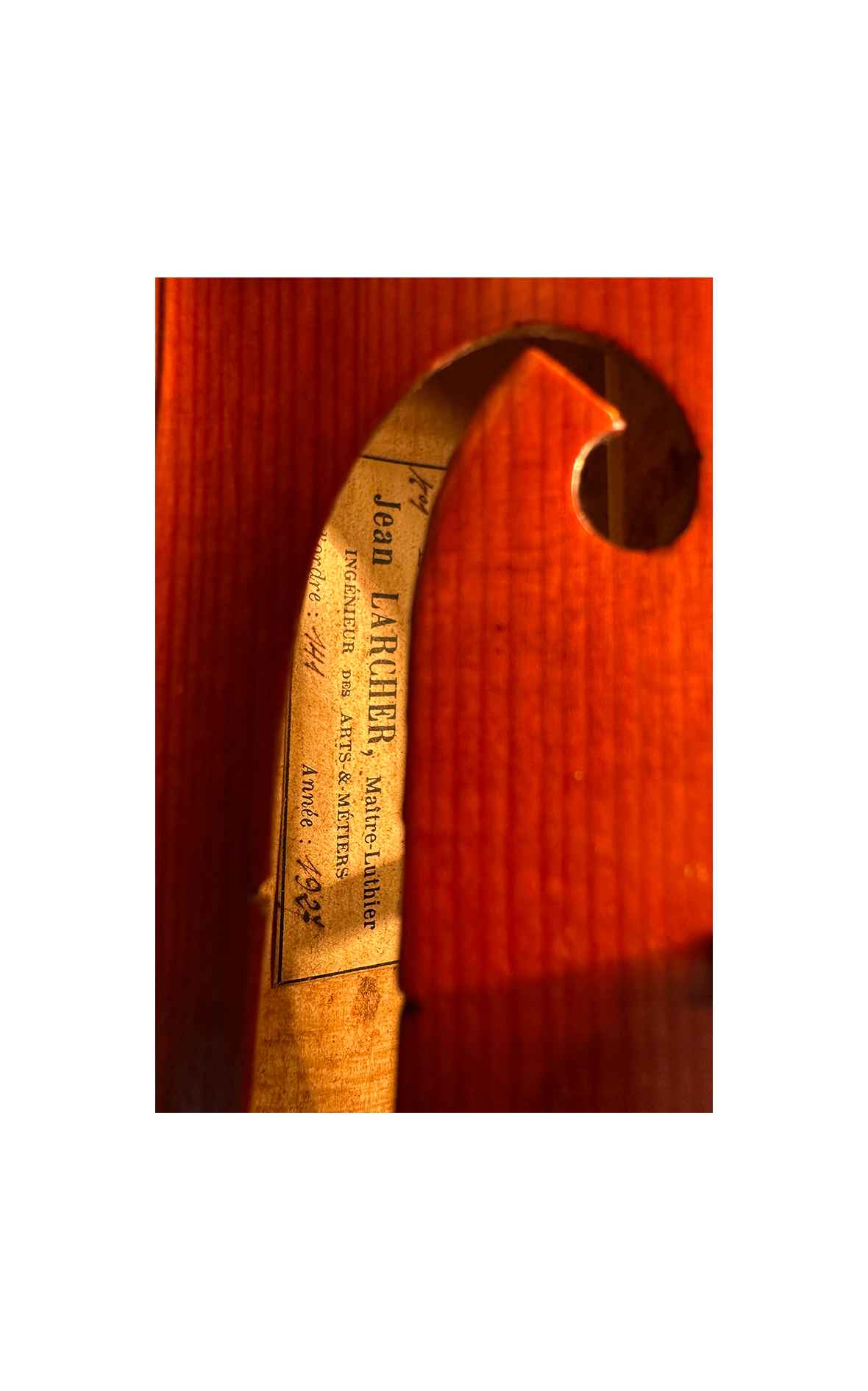 Old French master violin, Jean Larcher (ex Collin-Mezin), 1927