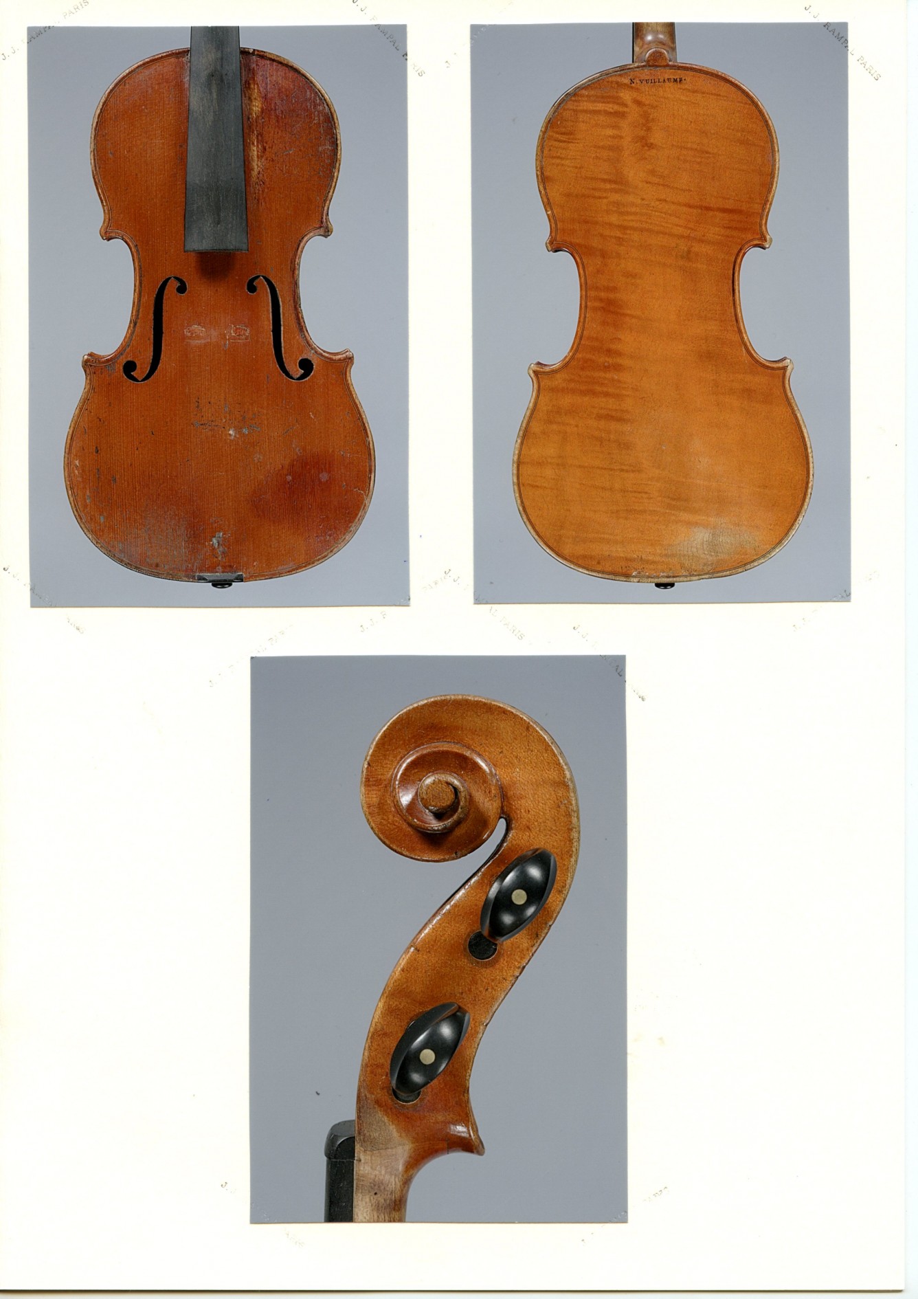 Nicolas Vuillaume violin circa 1830 (certificate J.J. Rampal)
